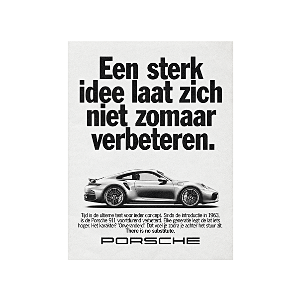 Porsche Poster 911 Turbo S - There is no substitute - Limited Edition