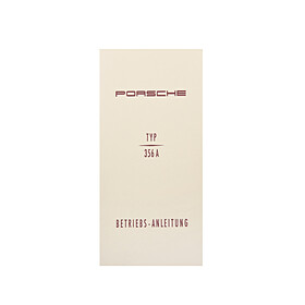 Porsche Instructieboekje voor 356 A (Engels) – modeljaar 1955–1959