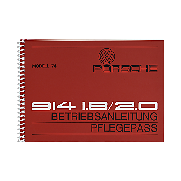 Porsche Instructieboekje voor 914 (Engels) – modeljaar 1974