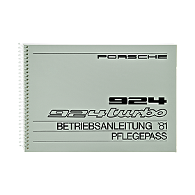 Porsche Instructieboekje voor 924, 924 Turbo (Engels) – modeljaar 1981