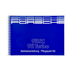 Porsche Instructieboekje voor 911 SC, 911 Turbo (DE) – modeljaar 1983