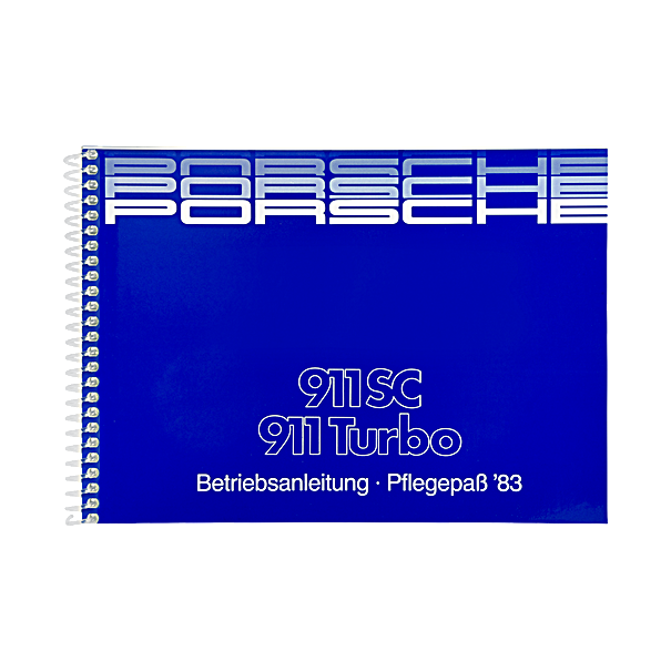 Porsche Instructieboekje voor 911 SC, 911 Turbo (Engels) – modeljaar 1983