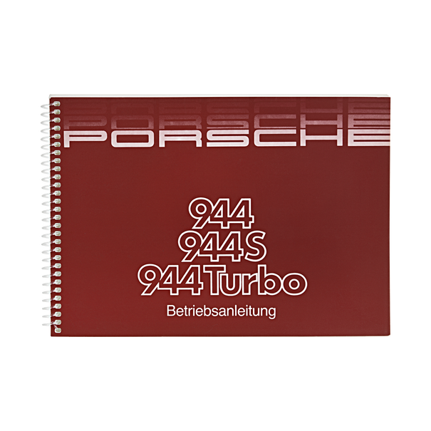 Porsche Instructieboekje voor 944 II, 944 S, 944 Turbo (Duitstalig) – modeljaar 1987