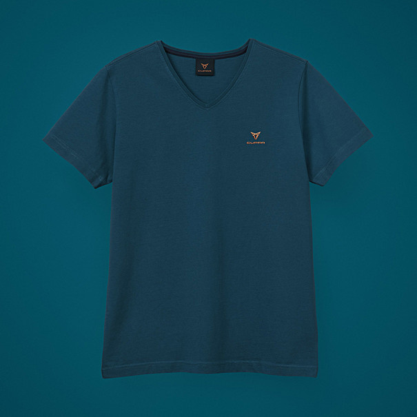 SEAT CUPRA T-shirt V-hals, petrol blauw