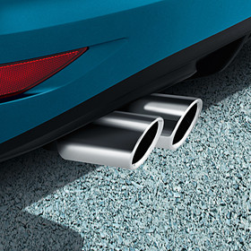 Volkswagen Chromen uitlaatsierstuk, dubbel