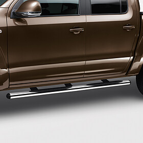 Volkswagen RVS sidebars Amarok, gepolijst met steps