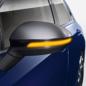 Volkswagen ID.3 en Golf 8 Actiepakket Dynamische LED knipperlichten met zwarte spiegelkappen