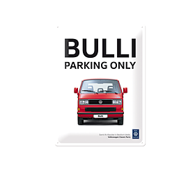 Volkswagen Emaille bord, Bulli parking only
