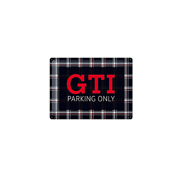 Volkswagen Emaille bord, GTI parking only